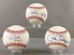 3 - 1980s ROY Signed Official MLB Rawlings Manfred/Selig Baseballs with Inscriptions