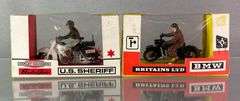 Group of 2 Britains LTD Harley-Davidson and B.M.W. Die-Cast Motorcycles