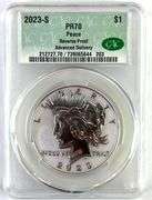 2023 S US Mint Peace Dollar Reverse Proof Advance Delivery CAC PR70