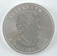 2014 $5 Canada Maple Leaf 1oz. 9999 Fine Silver