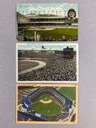3 - 1920s -50s New York Yankees and New York Giants Stadium Postcards