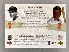 2005 Ultimate Signature Edition ROY Dual Auto Orlando Cepeda and Willie McCovey 53/75