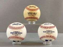 3 - Signed Official MLB Rawlings Baseballs
