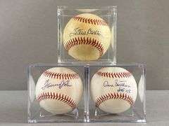 3 - Signed Official MLB Rawlings Baseballs