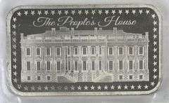 Donald Trump The People's President The People's House Horizontal 1oz. .999 Fine Silver Ingot / Bar