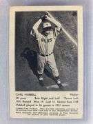 1932 Carl Hubbell New York Giants Schedule Postcard