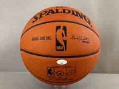 Moses Malone Signed Official NBA Spalding Stern Basketball with JSA COA