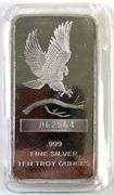 10 oz .999 Fine Silver Bar Silvertowne Eagle