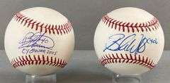 2 - CY Young Winners Bartolo Colon and Brandon Webb Signed Official MLB Rawlings Selig Baseballs