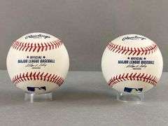 2 - CY Young Winners Bartolo Colon and Brandon Webb Signed Official MLB Rawlings Selig Baseballs