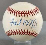 Fed McGriff Signed Official MLB Rawlings Selig Baseball