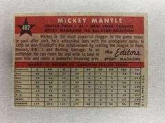 1958 Topps Mickey Mantle All-Star #487