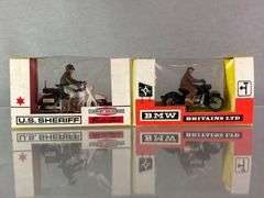 Group of 2 Britains LTD Harley-Davidson and B.M.W. Die-Cast Motorcycles