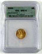 2000 1/10th oz US Gold Eagle ICG MS70