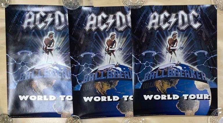 Group of 3 AC/DC Ballbreaker World Tour Lithograph Print Posters ...