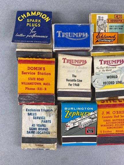 Group of 15 Motorcycle and More Advertising Matches - Matthew Bullock ...