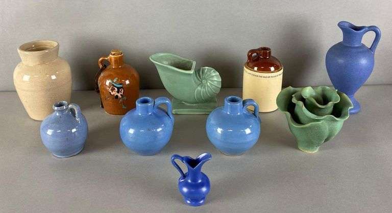 Group of 10 Art Pottery and Stoneware - Matthew Bullock Auctioneers