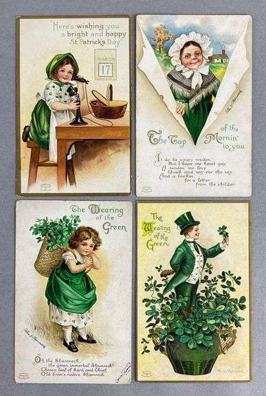 Postcards - 9 Ellen Clapsaddle Art Embossed St. Patricks Day