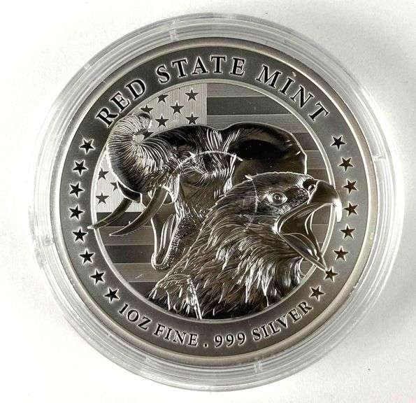 Red State Mint 1 Oz Of 999 Fine Silver Round Matthew Bullock Auctioneers red-state-mint-1-oz-of-999-fine-silver-round-matthew-bullock-auctioneers