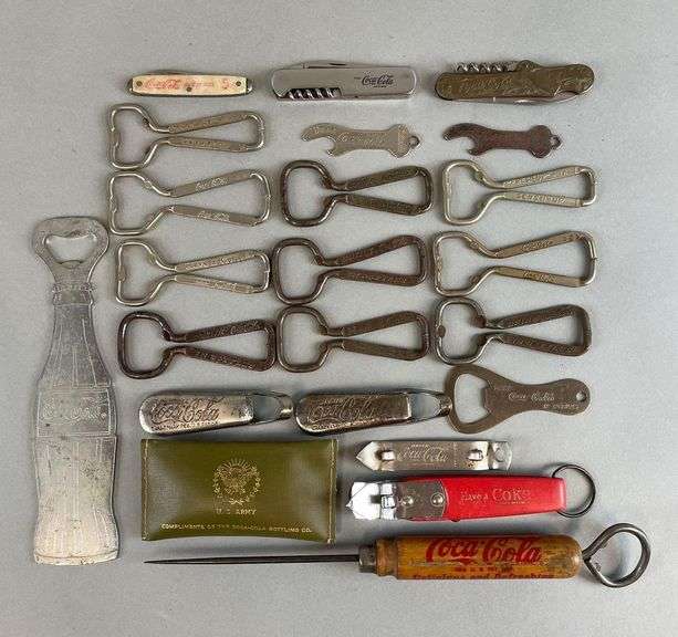 Group of Vintage Coca-Cola Advertising Bottle Openers and More