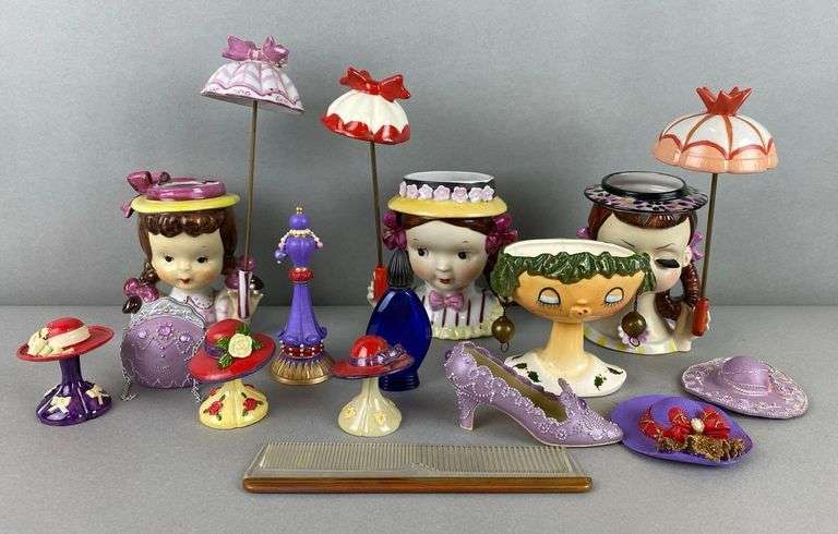 Group of 4 Head Vases and more - Matthew Bullock Auctioneers
