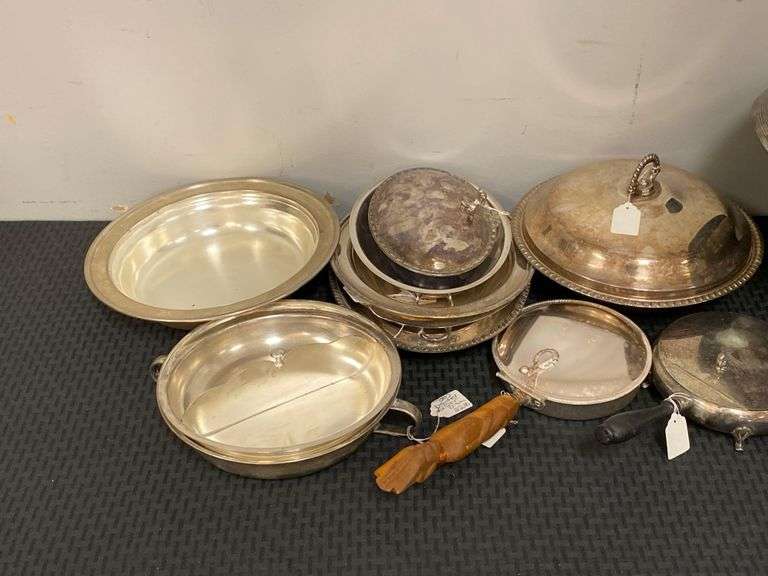 Group of Assorted Silver Plate Kitchenware - Matthew Bullock Auctioneers