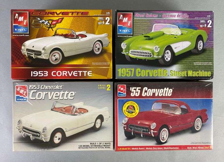 Group of 4 AMT ERTL 1950s Corvettes Plastic Model Kits - Matthew ...