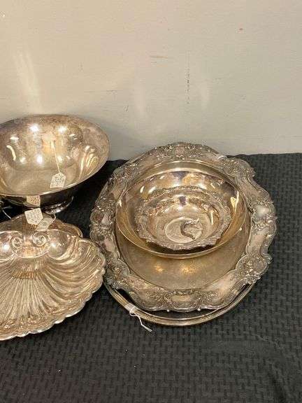Group of Assorted Silver Plate Servingware and More - Matthew Bullock ...