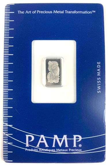PAMP Suisse 1 Gram .9995 Fine Platinum Ingot/ Bar