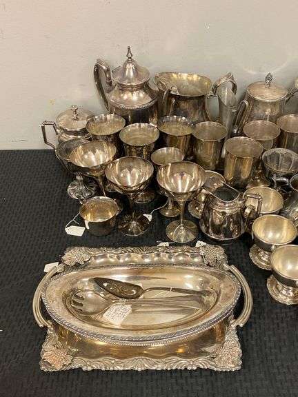 Group of Assorted Silver Plate Kitchenware - Matthew Bullock Auctioneers
