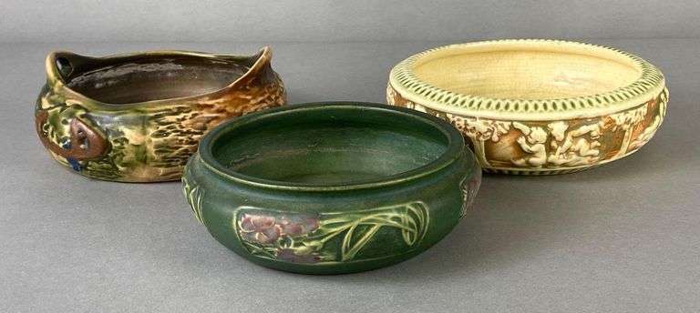 Group of 3 Pottery Bowls - Matthew Bullock Auctioneers