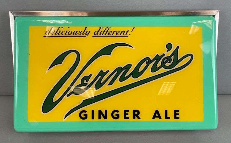 Vintage Vernors Ginger Ale Light-Up Advertising Sign