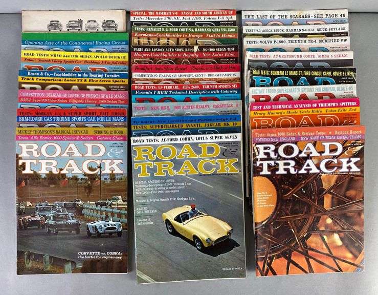 Group of 20+ 1960s Road and Track Automobile Magazines - Matthew ...