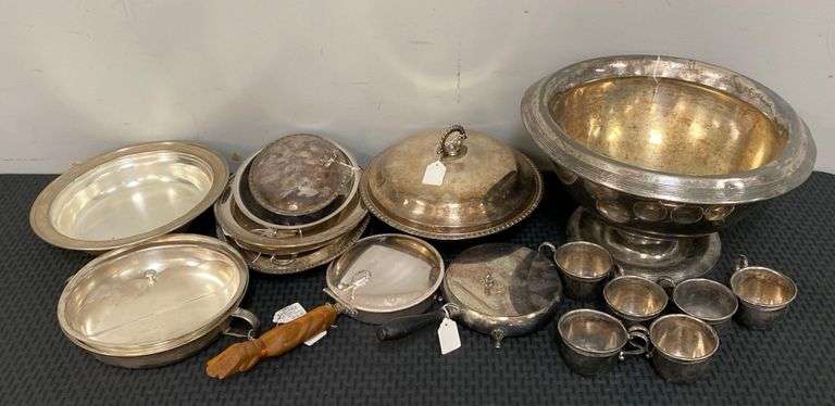 Group of Assorted Silver Plate Kitchenware - Matthew Bullock Auctioneers