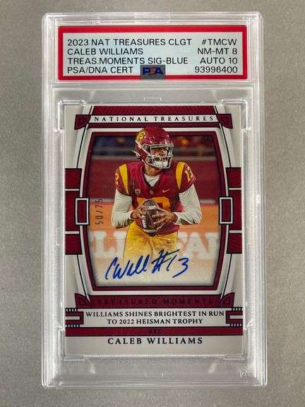 2023 National Treasures Collegent Caleb Williams Treasured Moments Signed #TMCM PSA 8 Auto 10