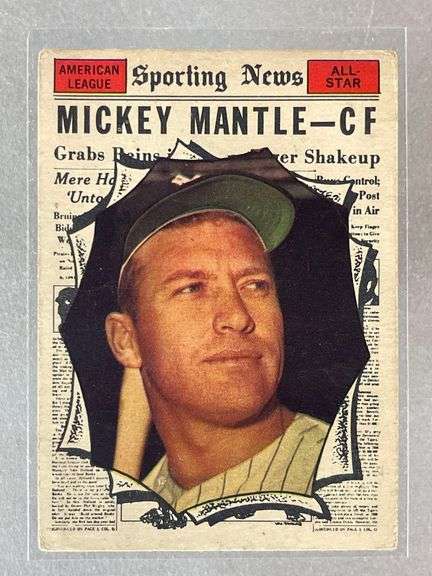 1961 Topps All-Star Mickey Mantle #578