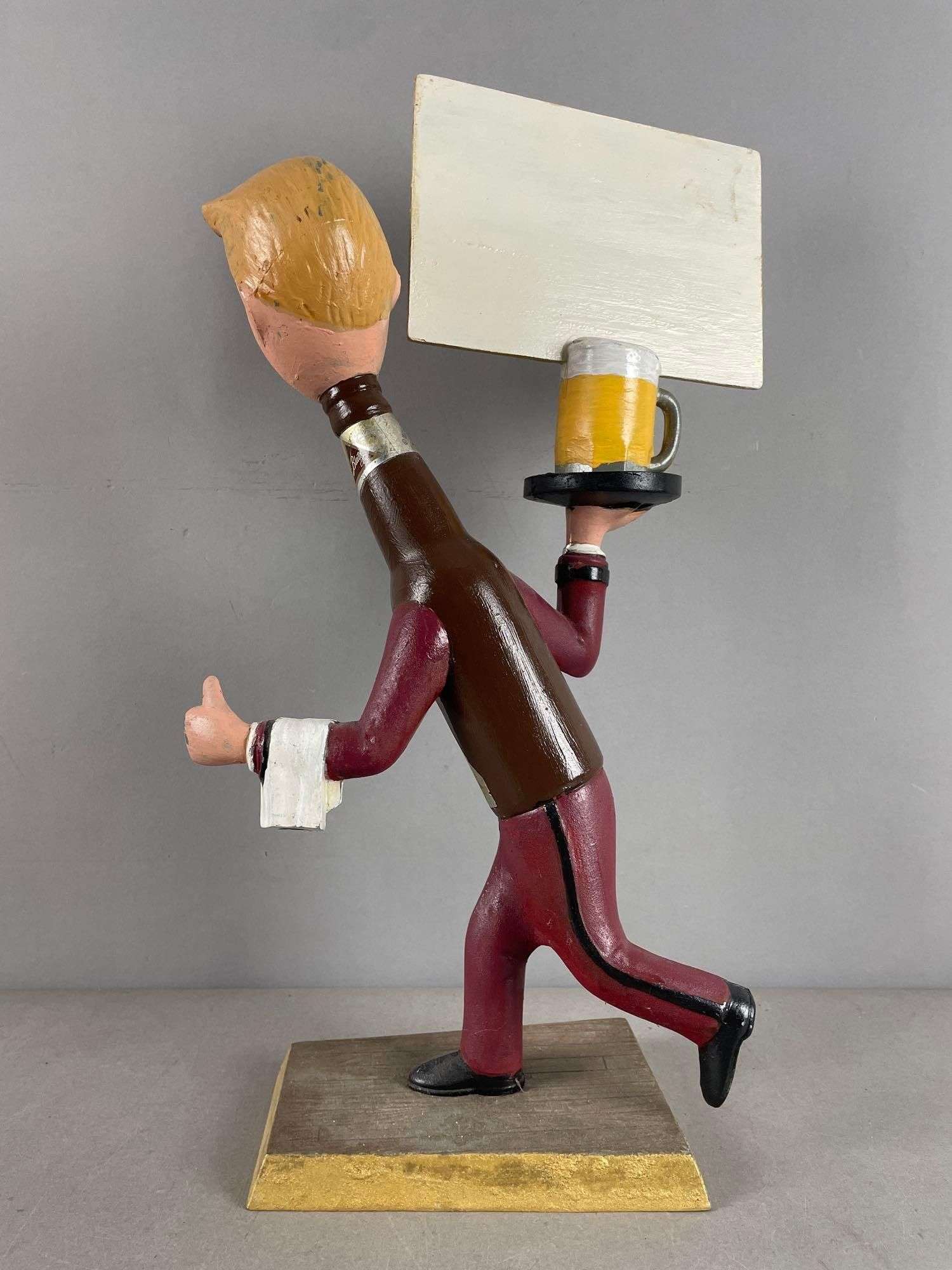 Repainted Vintage Blatz Beer Bottle Waiter Advertising Metal