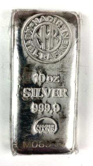 Nadir Metal 10 oz .999 Fine Silver Ingot/ Bar