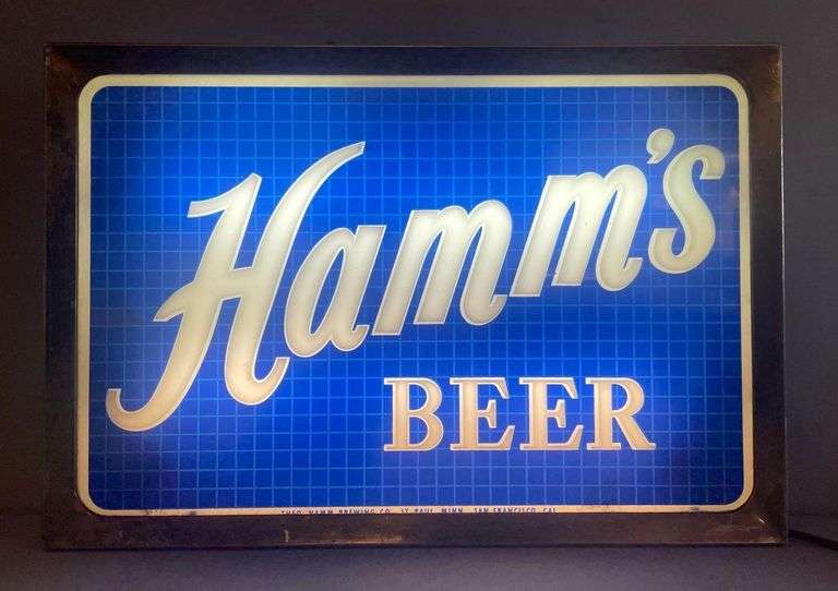 Vintage Hamm's Beer R.O.G. Light-Up Advertising Sign