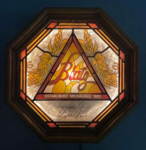 Vintage Blatz Beer Light-Up Advertising Sign