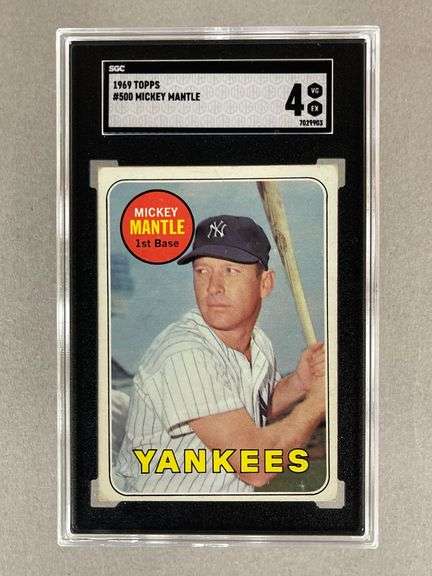 1969 Topps Mickey Mantle #500 Yellow Name SGC 4