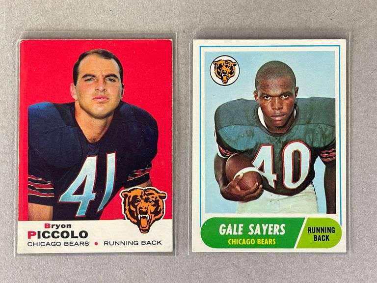 1969 Topps Bryan Piccolo and 1968 Topps Gale Sayers