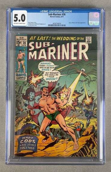 CGC Graded Marvel Comics Sub-Mariner No. 36