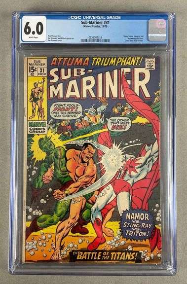 CGC Graded Marvel Comics Sub-Mariner No. 31