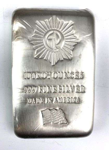 Glines and Rhodes 10 oz .999 Fine Silver Ingot/ Bar