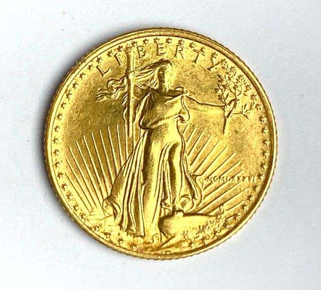 1986 US Mint $5 1/10th oz American Gold Eagle