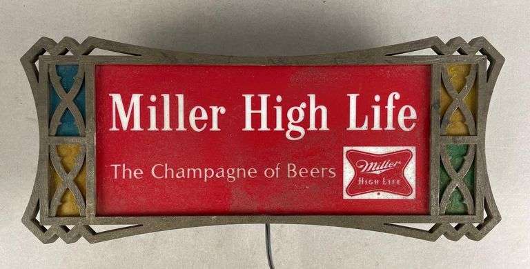 Vintage Miller High Life Beer Light-Up Advertising Sign