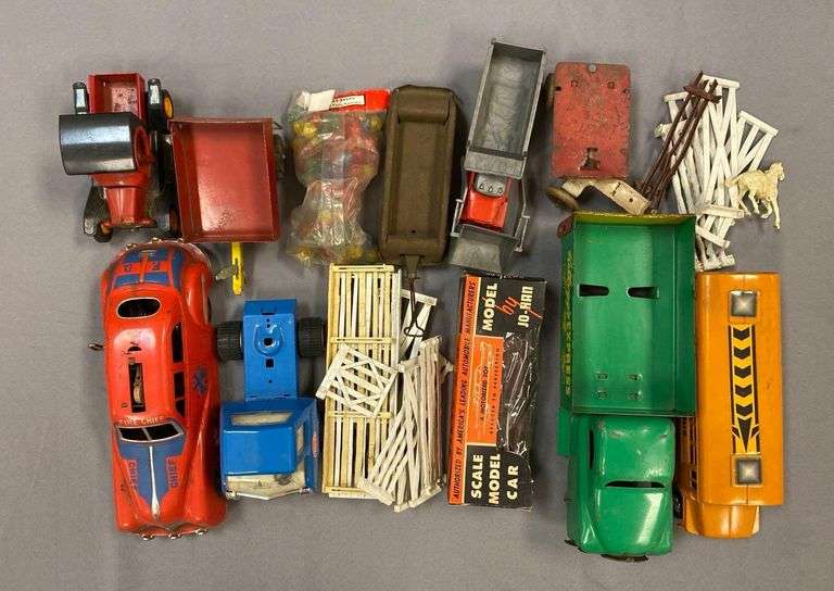Group of Assorted Pressed Steel Toys and More - Matthew Bullock Auctioneers