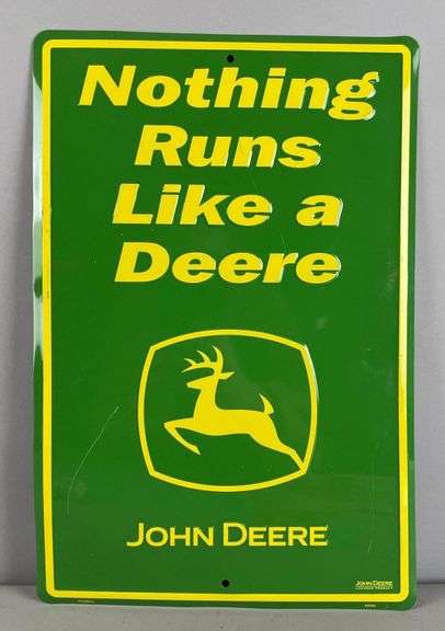 Modern John Deere Metal Advertising Sign