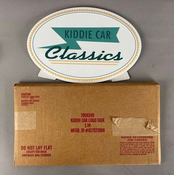 Kiddie Car Classics Embossed Metal Advertising Sign